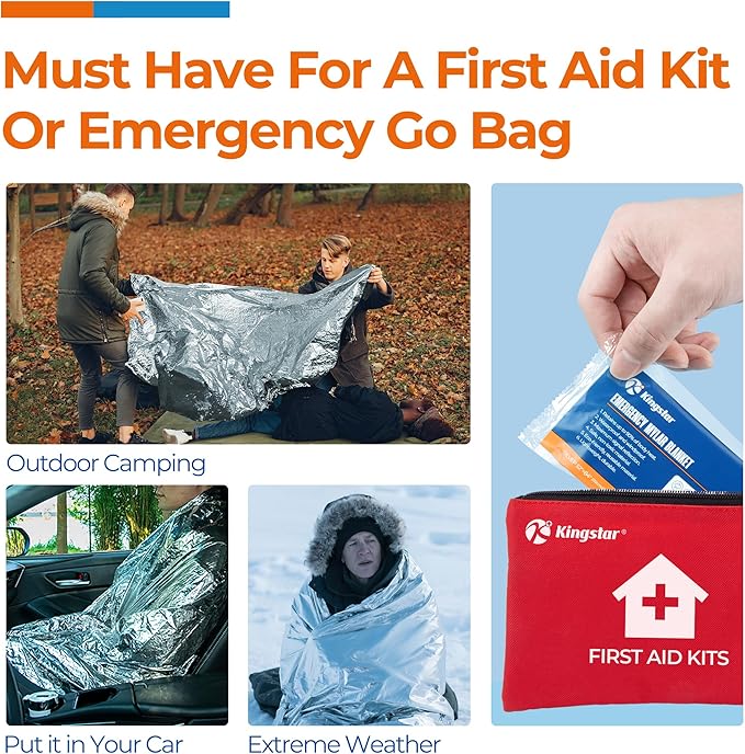 K Kingstar Emergency Blanket 75 Pack, Bulk Supply - Image 6
