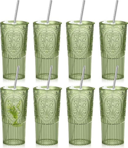 8 Set 20oz Vintage Plastic Tumbler by Unknown