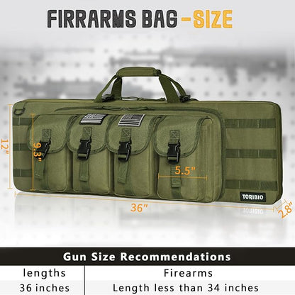 TORIBIO Double Rifle Case Soft Bag 32" 34" 36" 42" 46" 48'' 51“ 55” Gun Case - Image 2