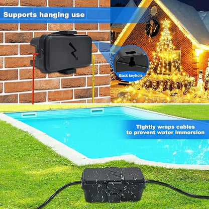 Hrensaw Small Weatherproof Electrical Connection Box, Outdoor Electrical Box - Image 5
