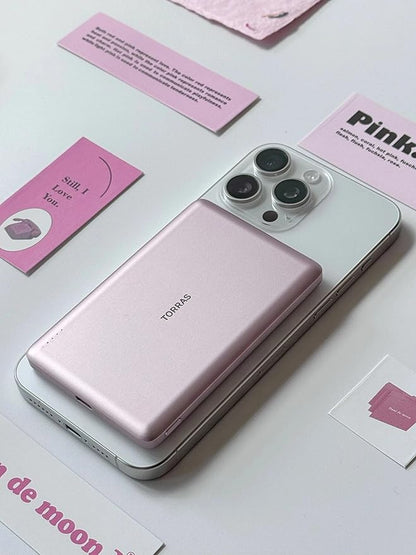 TORRAS MiniMag Power Bank, Ultra Slim 5, 000mAh Wireless Portable Charger - Image 2