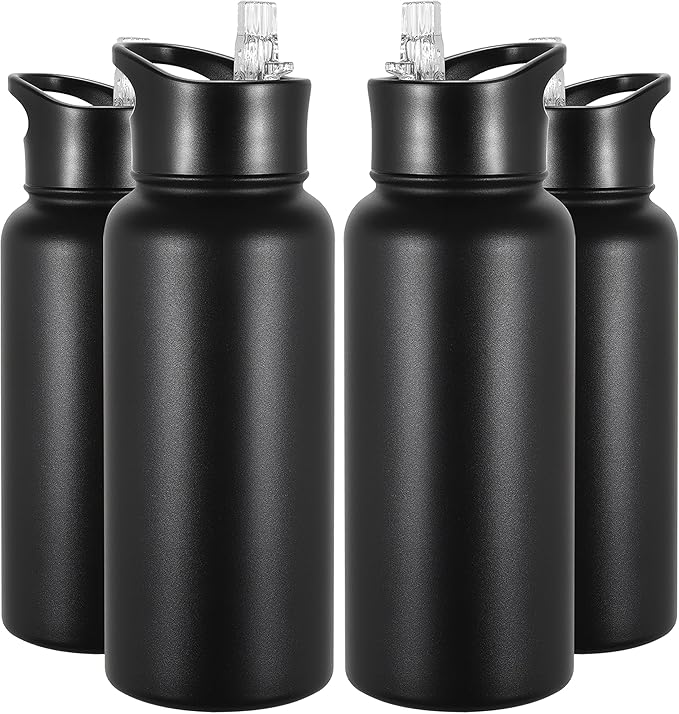 VEGOND 32 oz Insulated Water Bottle Bulk Stainless Steel Metal Water Bottles by VEGOND