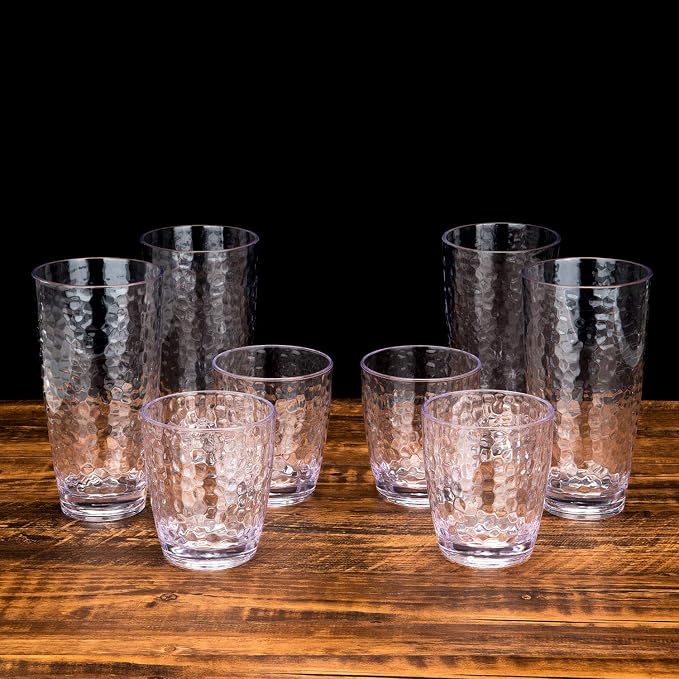 KOXIN-KARLU Hammered 26-ounce Plastic Tumbler Acrylic Glasses - Image 4