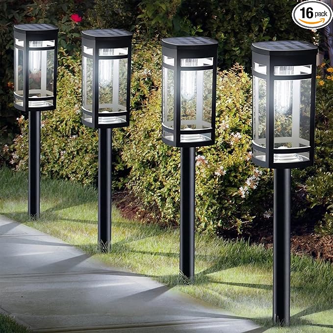 EXCMARK 16 Pack Solar Lights Outdoor Waterproof by ExcMark