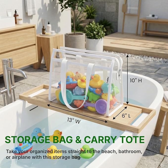 HOLAY 4 Pack Clear Toy Storage Bags - Image 7