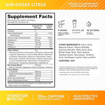 Optimum Nutrition Amino Energy Powder Plus Focus, - Image 3