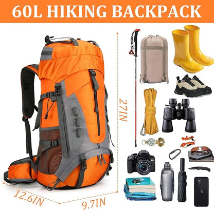 75L Hiking Backpack with Rain Cover Waterproof Camping Backpack Shoes Warehouse - Image 4