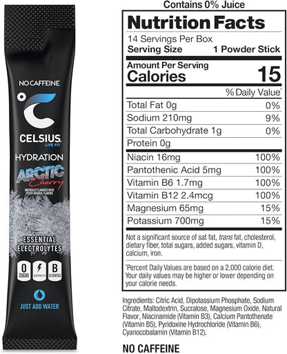 CELSIUS HYDRATION™ Arctic Cherry, Sugar Free Electrolyte Hydration Drink Mix - Image 3