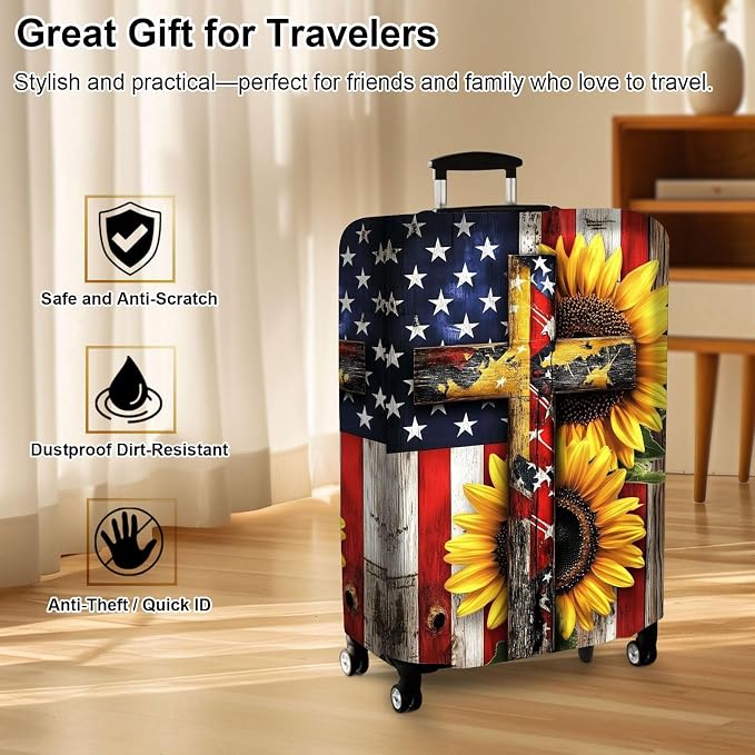 Luggage Cover Protector for 26-28 Inch Suitcases, TSA Approved Elastic Travel - Image 7