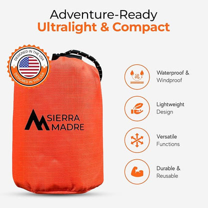 Sierra Madre Emergency Sleeping Bag – Ultralight, Waterproof Mylar Thermal Bivy - Image 2
