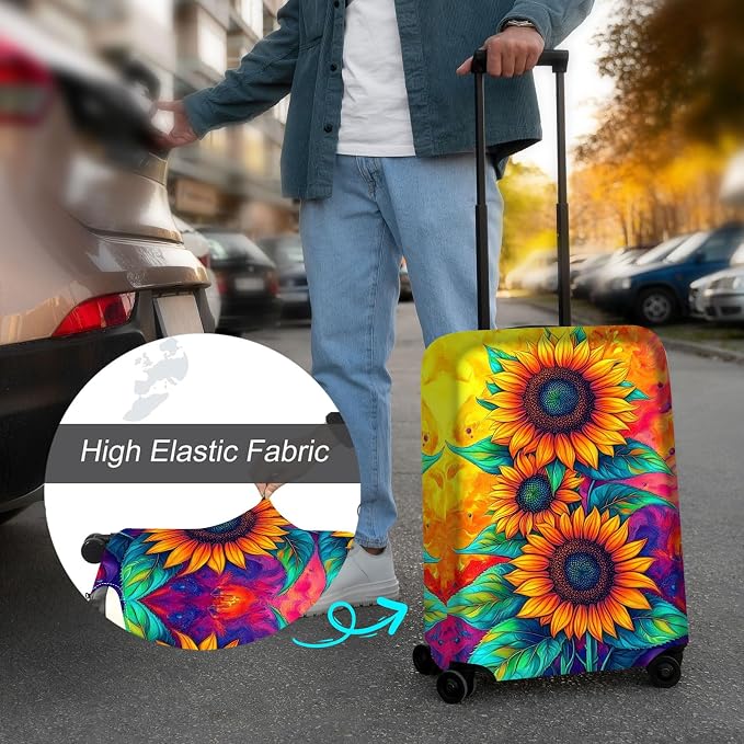 Luggage Cover Protector for 19-20 Inch Suitcases, TSA Approved Elastic Travel - Image 4