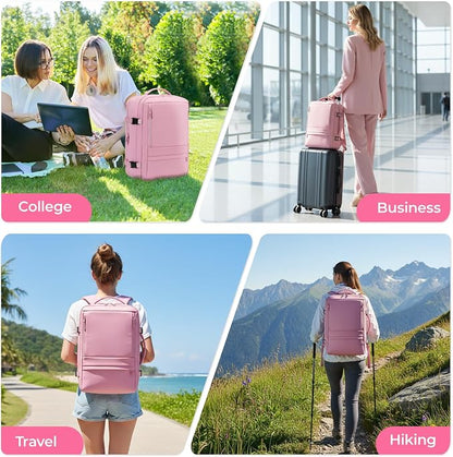 Rcrirth Travel Backpack for Women | Expandable Carry On Backpack - Image 6
