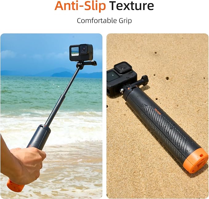 TELESIN 4 in 1 Selfie Stick Floating Hand Grip Tripod Waterproof Extendable - Image 6