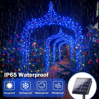 Extra-Long Solar String Lights for Outside, 4 Pack 400LED Solar Fairy Lights - Image 5