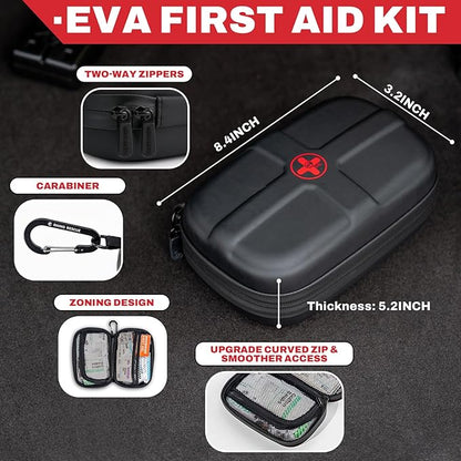RHINO RESCUE EVA First Aid Kit, Small Waterproof Backpack Emergency Hiking - Image 3