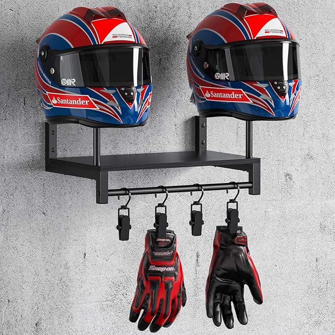 Motorcycle Helmet Holder Wall Mount, Helmet Rack by NANAGIFTREE
