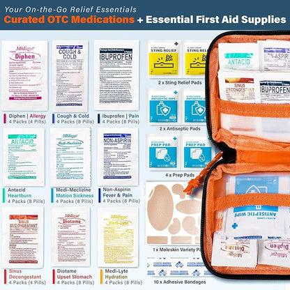 EVERLIT CARE Travel Essential Medicine First Aid Kit I Bonus Medical Supplies I - Image 2