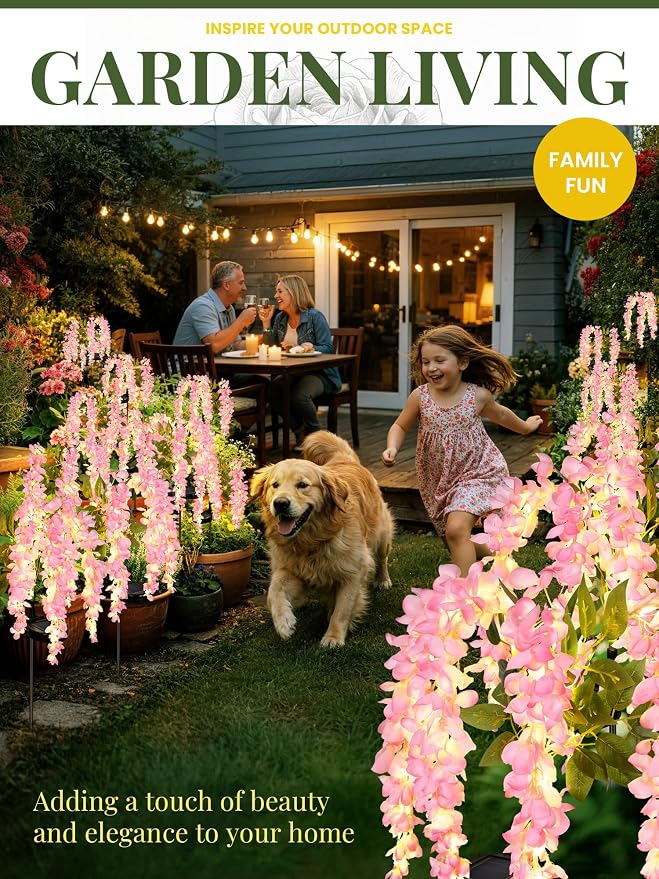 GIGALUMI Solar Lights Outdoor for Garden Decor, 2 Pack Solar Flower Lights - Image 9