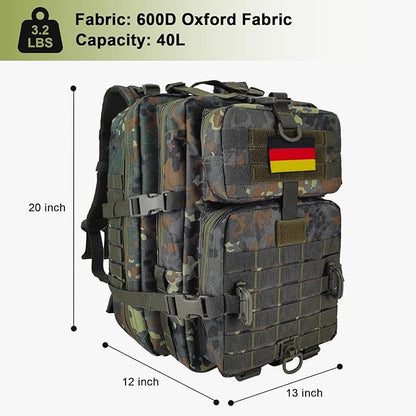 Hannibal Tactical MOLLE Assault Backpack, Tactical Backpack Military Army - Image 2