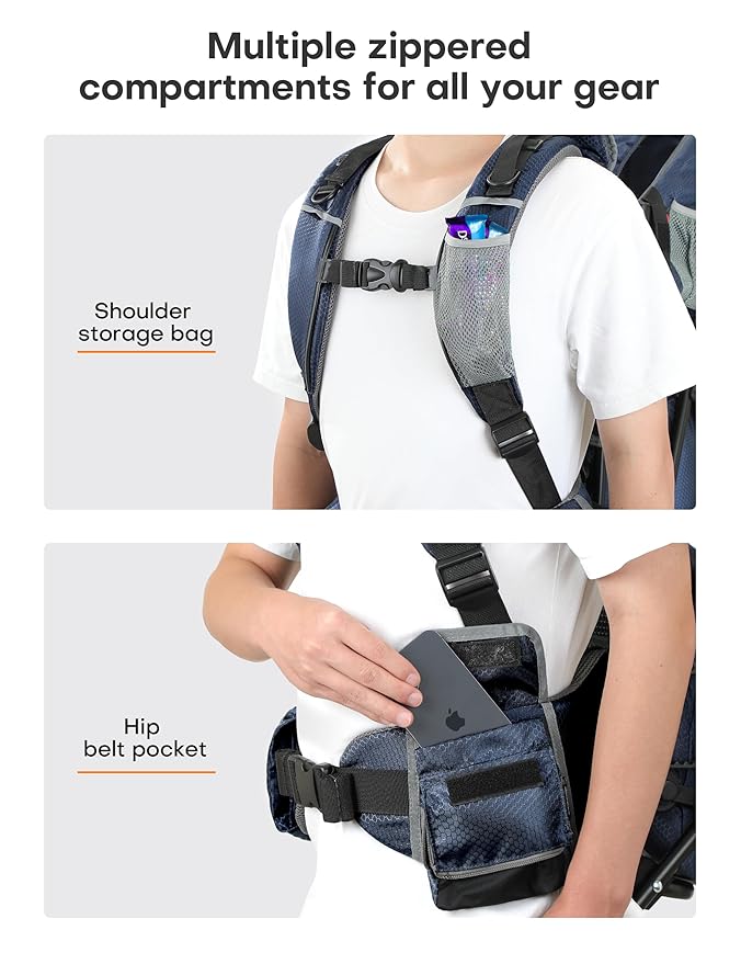besrey Baby Backpack Carrier, Toddler Hiking Backpack - Image 7