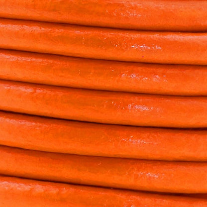 Mandala Crafts Round Genuine Orange Leather Cord - Image 3