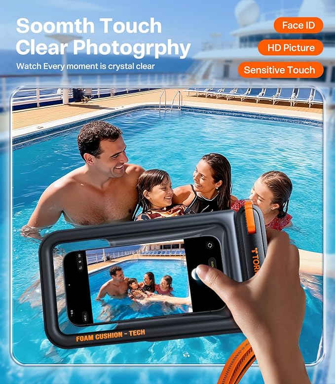 TORRAS IP68 Waterproof Phone Pouch Double Space, Floating Waterproof Phone Case - Image 6