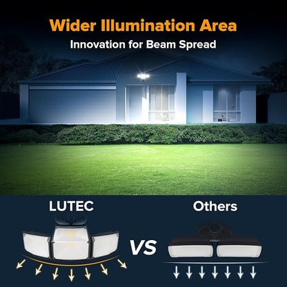 LUTEC 80W 9000LM LED Security Lights Motion Sensor Outdoor Lights, 4 Head LED - Image 7