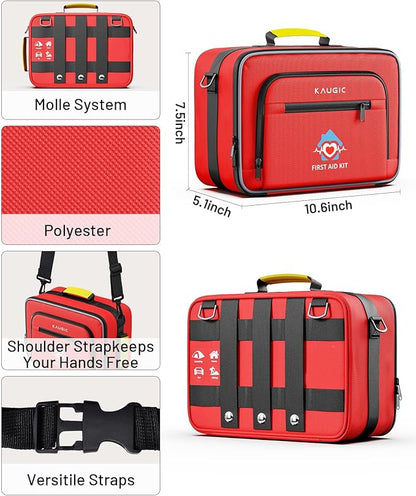 500 PCS First Aid Kit for Travel Camping Car Home Businesses, Well-Organized - Image 4