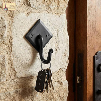 Mystic Colonial Rustic Cast Iron Wall Hooks, 3.6" Heavy Duty Coat Hooks - Image 5