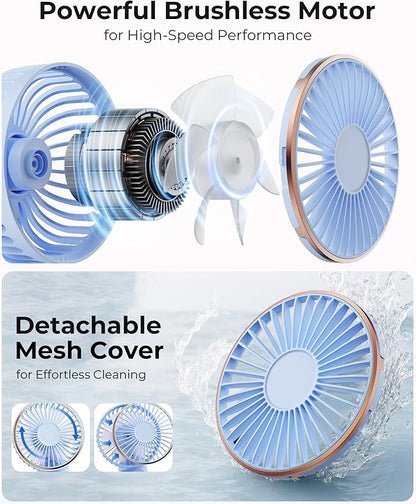 TUNISE Portable Handheld Fan, Portable Fan Rechargeable, 180° Adjustable - Image 3