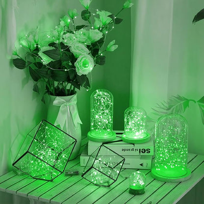 Lakumu Fairy Lights Battery Operated St. Patrick's Day, Rechargeable Copper - Image 7
