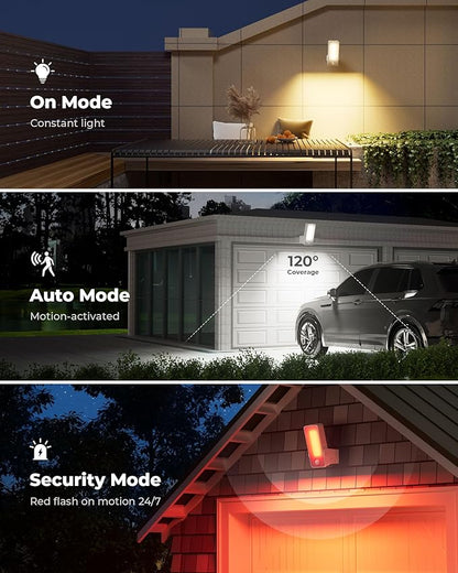 2 Pack Motion Sensor Outdoor Lights, 10000mAh Rechargeable 600 Lumen Battery - Image 5