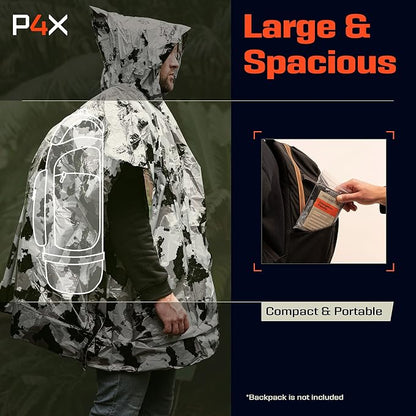 PREPARED4X Emergency Mylar Poncho – Survival Rain Poncho - Image 7