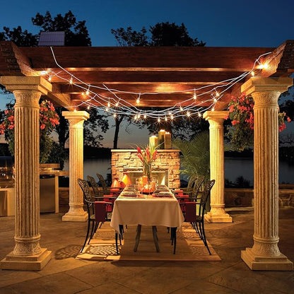 Mlambert 96FT 3-Color in 1 Dimmable Solar String Lights Outdoor, Remote Patio - Image 6