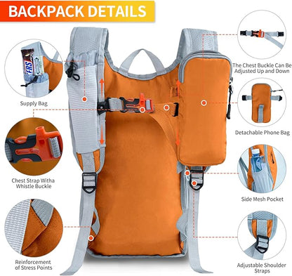 Hiking Backpack 10L/15L Small Daypack Lightweight Packable Travel Foldable - Image 5