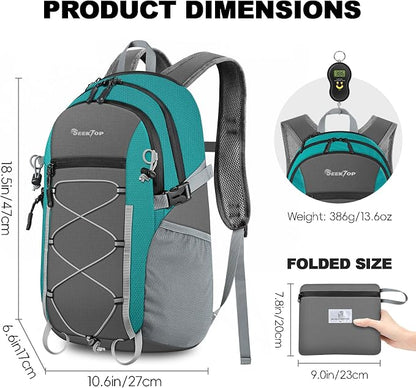 Seektop 20L Foldable Waterproof Hiking Backpack, Ultralight Small Lightweight - Image 3