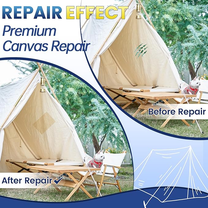 Self-Adhesive Canvas Repair Tape, Fabric Patch Repairs Kit - Image 6