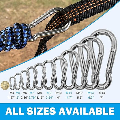 304 Stainless Steel Carabiners -3.54 inch Heavy Duty, Durable & Rust-Free Clips - Image 5