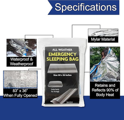 Mylar Emergency Thermal Blanket Sleeping Bag - Image 7