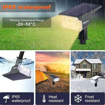 LEREKAM 40 LEDs Spotlights, IP65 Waterproof Solar Powered Landscape Spotlights - Image 2
