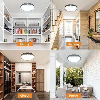 slochi 4Pack Motion Sensor Light Indoor Wired, 12 Inch 3000K/4000K/6500K Closet - Image 5