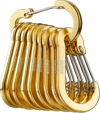 Booms Fishing CC5 Multi-Use Carabiner Clips, 10 Pack 2.3"/ 3.1" Caribeener Clips by BoomsFishing