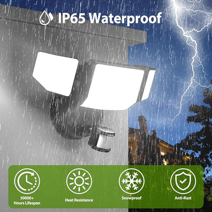 Abovizo 150W 16500LM LED Flood Lights Outdoor Motion Sensor, 6500K Security - Image 6