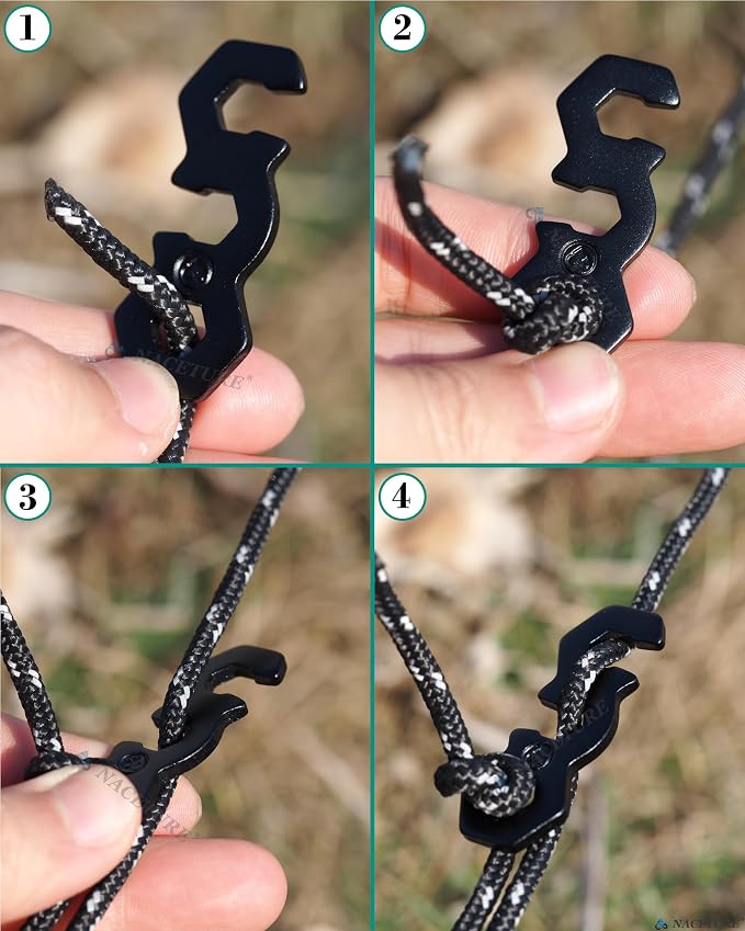 NACETURE Aluminum Alloy Rope Tensioner Tent Guyline Cord Adjuster - Image 3