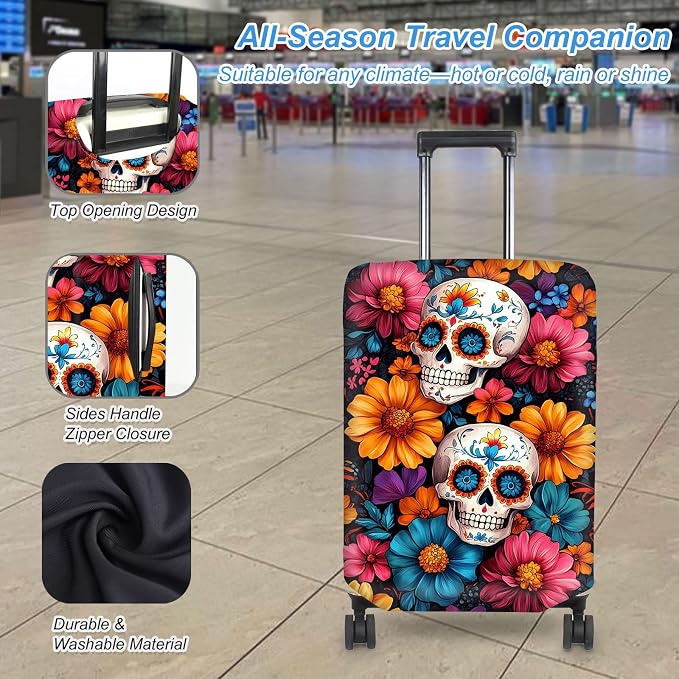 Luggage Cover Protector for 26-28 Inch Suitcases, TSA Approved Elastic Travel - Image 3