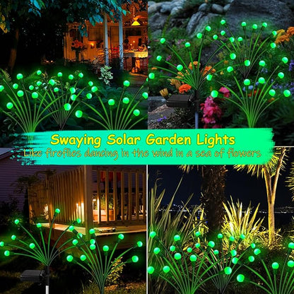 Kohlrabi Solar St Patricks Day Lights Outdoor, 2 Pack 16 LED Solar Green - Image 5