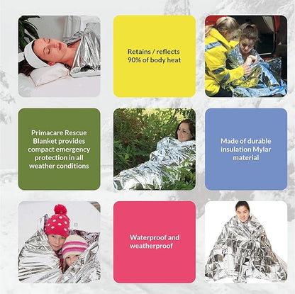 Primacare HB-10 Emergency Mylar Thermal Blankets – 10 Pack, Waterproof - Image 4
