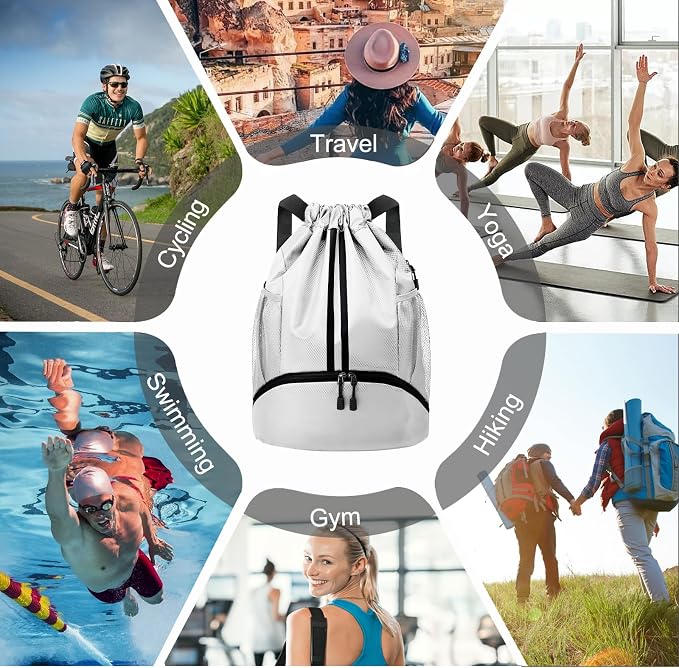 Hoedia Sports Drawstring Backpack - Image 9