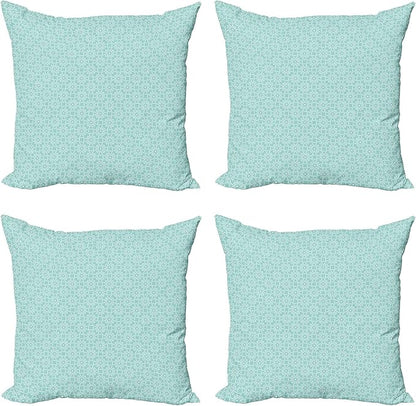 Ambesonne Celtic Decorative Throw Pillow Case Pack of 4, Aqua Celtic Style by Ambesonne