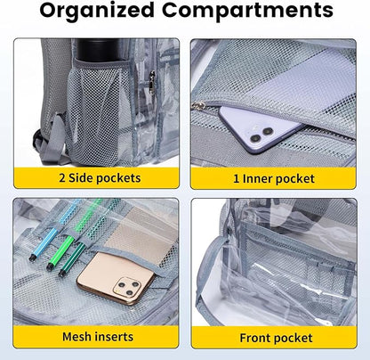 Vorspack Clear Backpack Heavy Duty PVC Transparent Backpack - Image 5